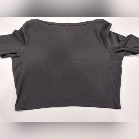 Ladies Lululemon Long Stretch Sleeve Crop Top - Picture 5 of 7